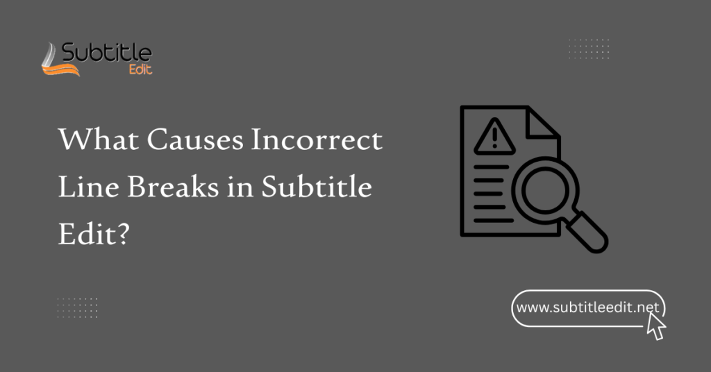 What Causes Incorrect Line Breaks in Subtitle Edit?